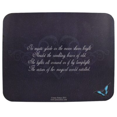 Spirit board with purple fairy entitled mystic aura reverse side close up