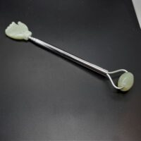 telescopic jade back scratcher and facial roller