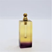 rectangular small yellow and purple fluorite perfume bottle 5 side view