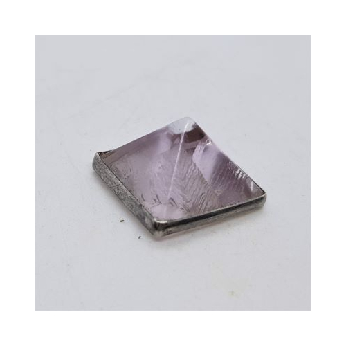 mini amethyst pyramid silver edged 1 showing inclusion