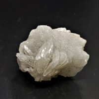 blue barite cluster 3 on black background