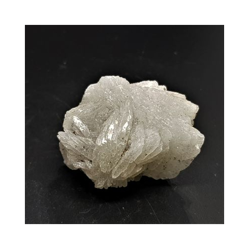 blue barite cluster 3 on black background