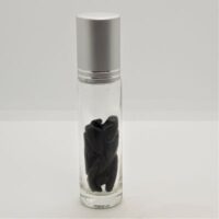 black obsidian crystal roller ball 2 lid on