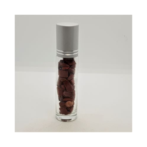 red jasper crystal roller ball 4 lid on