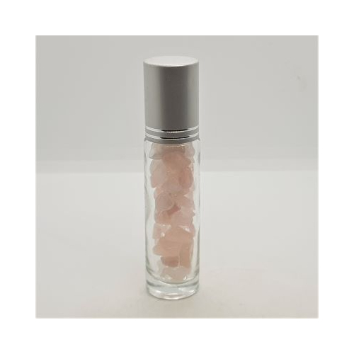 rose quartz crystal roller ball 5 lid on
