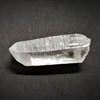 lemurian quartz point with small crystal at base 9