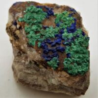 malachite and azurite on matrix 2 close up of malachite and azurite