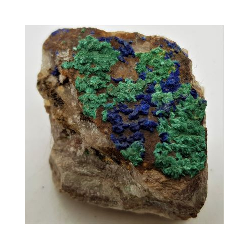 malachite and azurite on matrix 2 close up of malachite and azurite