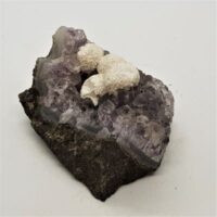 small piece of amethyst on matrix with mordenite okenite 4