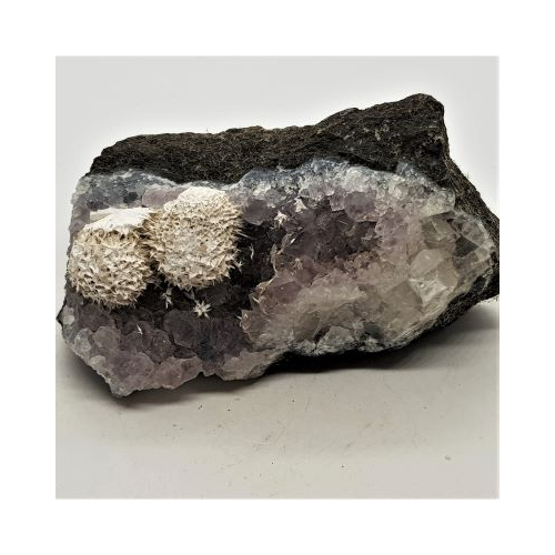 small piece of amethyst on matrix with mordenite okenite 5