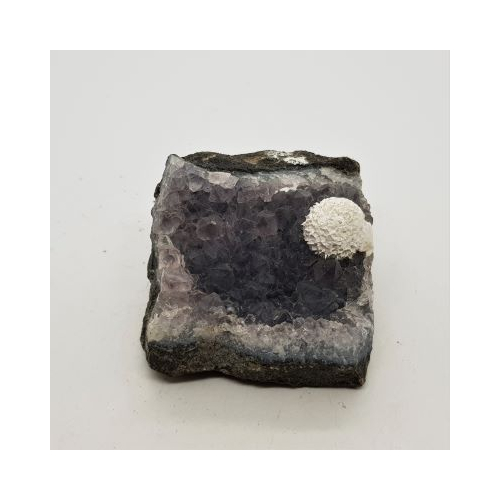 small piece of amethyst on matrix with mordenite okenite 9