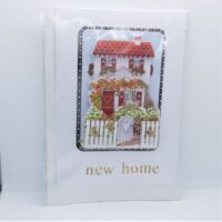 3d decoupage card of a house words new home