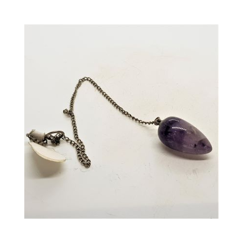 teardrop shaped amethyst pendulum