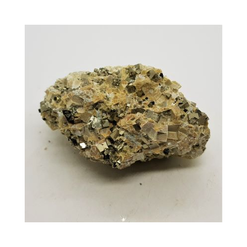 micro pyrite cubes on matrix 3 reverse side