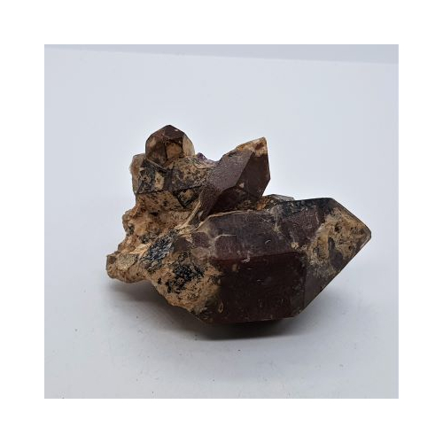 orange river quartz cluster red crystals
