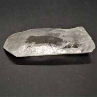 medium quartz point etched and small crystals 13 side view