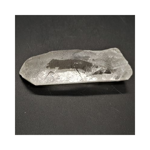 medium quartz point etched and small crystals 13 side view