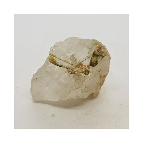 small piece of quartz with green tourmaline 1
