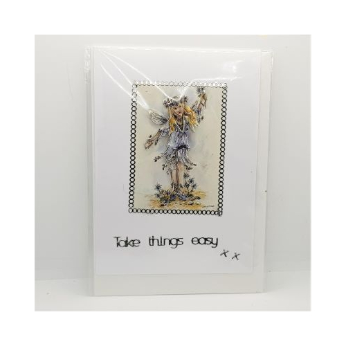 3d decoupage purple dress fairy words take things easy