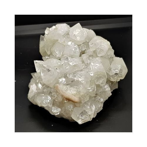 apophyllite and stilbite cluster 4 side view