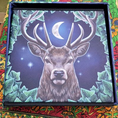 box stool folded into the lid stag in the moonlight design