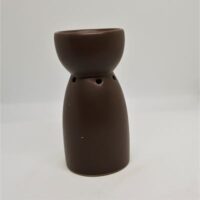 brown ceramic matt finish oil burner one piece view of the front