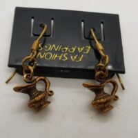 zodiac earrings bronze effect pitcher for Aquarius