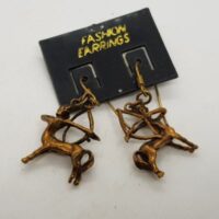 Zodiac earring with an archer centaur figure for Sagittarius