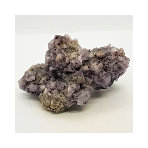 natural purple and clear fluorite cluster reverse side 2