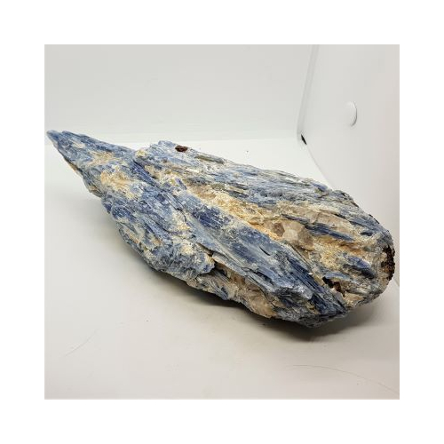 large natural piece of kyanite with quartz and garnet at the base 3 reverse side