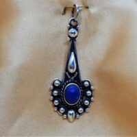 small fancy silver setting with lapis lazuli stone 2