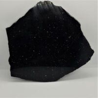 black obsidian mirror plate 3 with white flecks