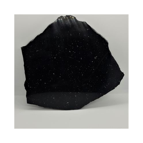 black obsidian mirror plate 3 with white flecks