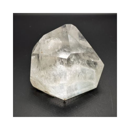 quartz freeform with chlorite inclusions 1 on black background