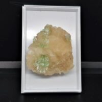 small rare green selenite disco ball 3
