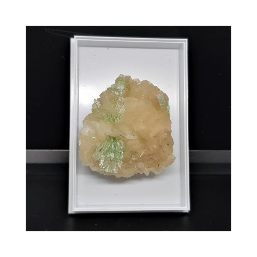 small rare green selenite disco ball 3