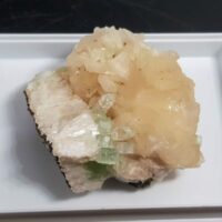 small rare green selenite disco ball 2