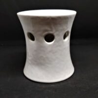 white ceramic oil burner front view
