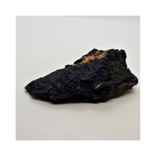 azurite and malachite on matrix reverse view