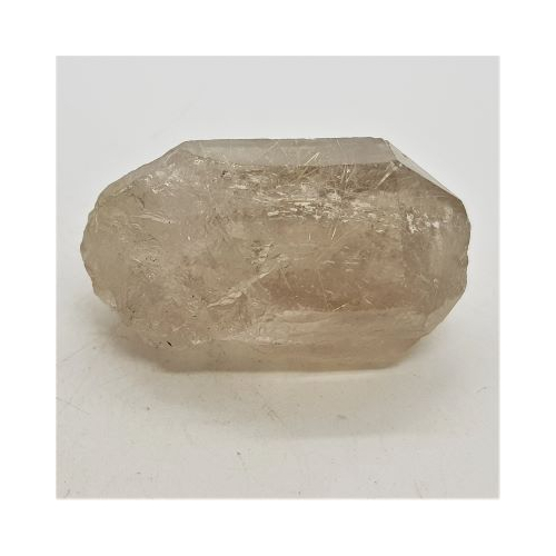 smokey quartz and rutile point side view
