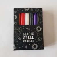 mixed colour small spell candles pack of 12