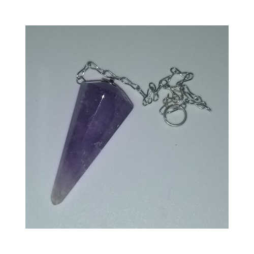 amethyst faceted pendulum