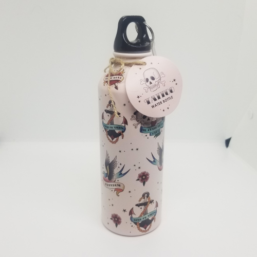 metal water bottle tattoo