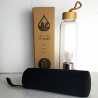 angel water bottle rose quartz