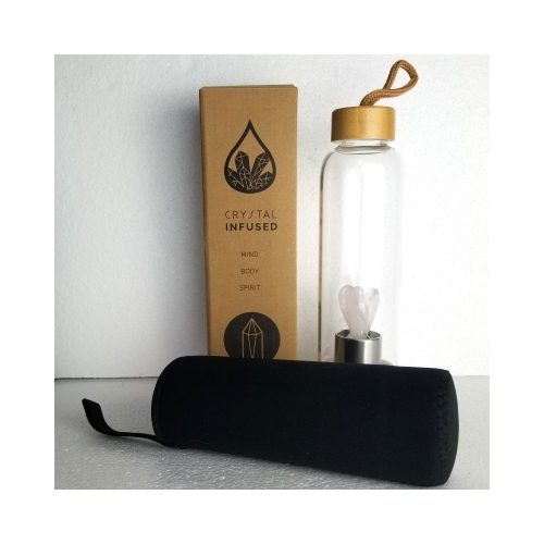 angel water bottle rose quartz