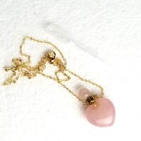 Rose quartz perfume necklace