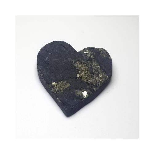 pyrite on basalt heart
