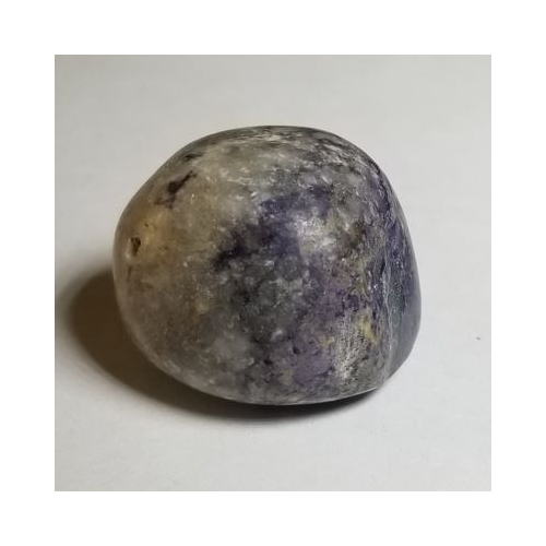 fluorite and serpentine tumblestone