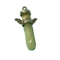 green selenite pendant