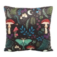 dark forest print cushion